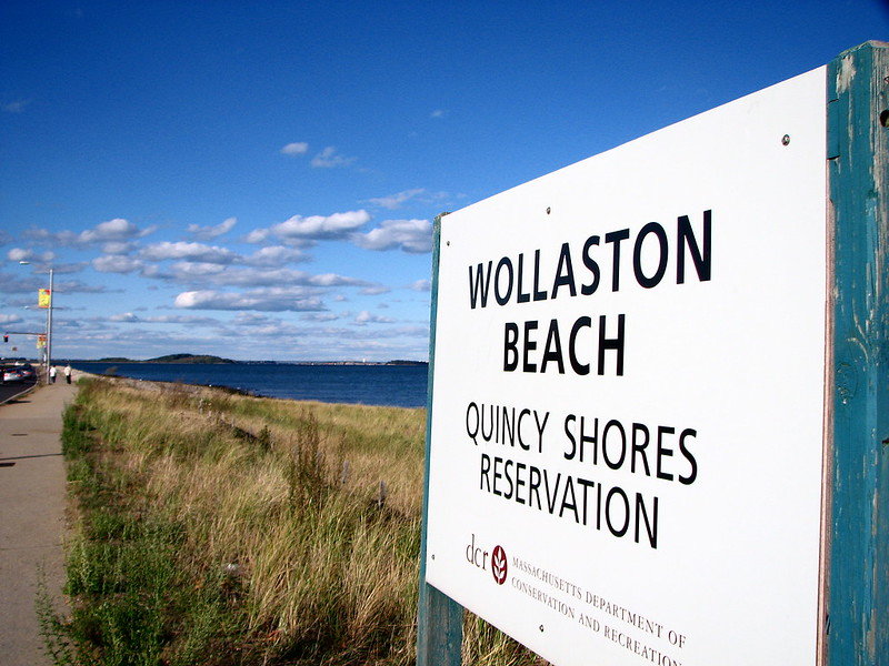 Wollaston Beach shoreline in Quincy Massachusetts